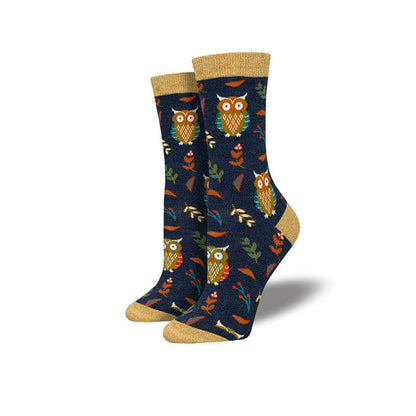 Orange Owl Socks