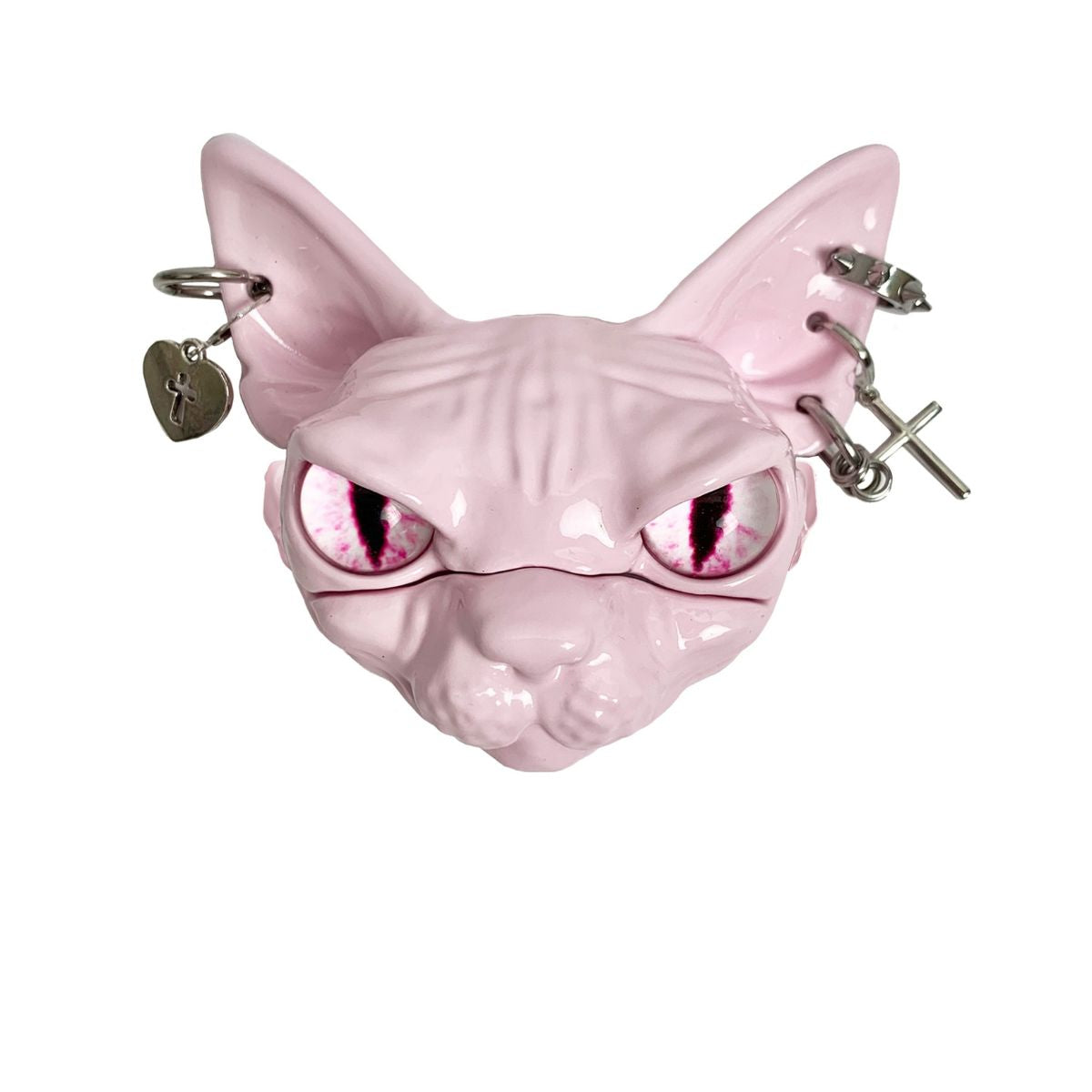 Sphynx Hairless Cat AirPods Case, Handmade Resin Cat AirPods Protective Cover