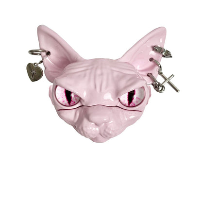 Sphynx Hairless Cat AirPods Case, Handmade Resin Cat AirPods Protective Cover