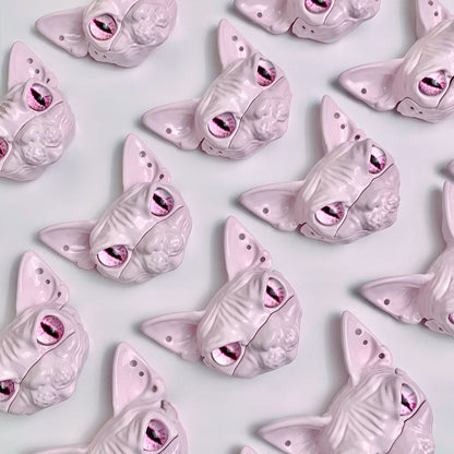 Sphynx Hairless Cat AirPods Case, Handmade Resin Cat AirPods Protective Cover
