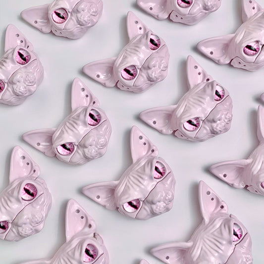 Sphynx Hairless Cat AirPods Case, Handmade Resin Cat AirPods Protective Cover