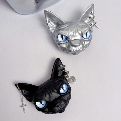 Sphynx Hairless Cat AirPods Case, Handmade Resin Cat AirPods Protective Cover