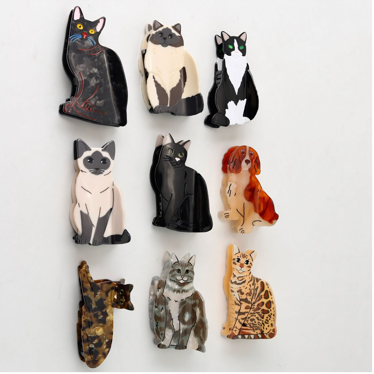 Medium Brown Tortoiseshell Cat Hair Claw