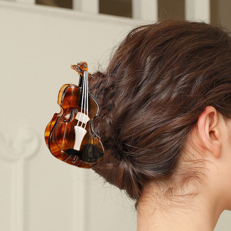 Large Tortoiseshell Violin Hair Claw