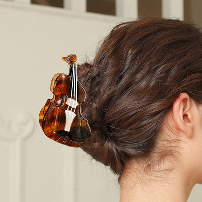Large Tortoiseshell Violin Hair Claw