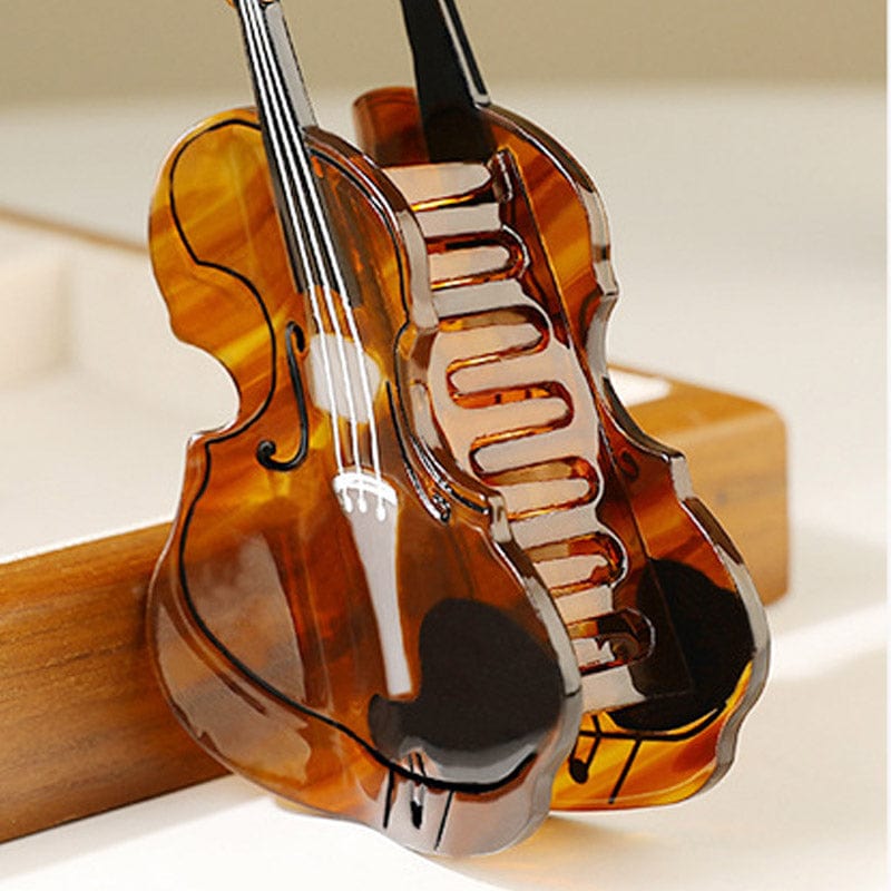 Large Tortoiseshell Violin Hair Claw