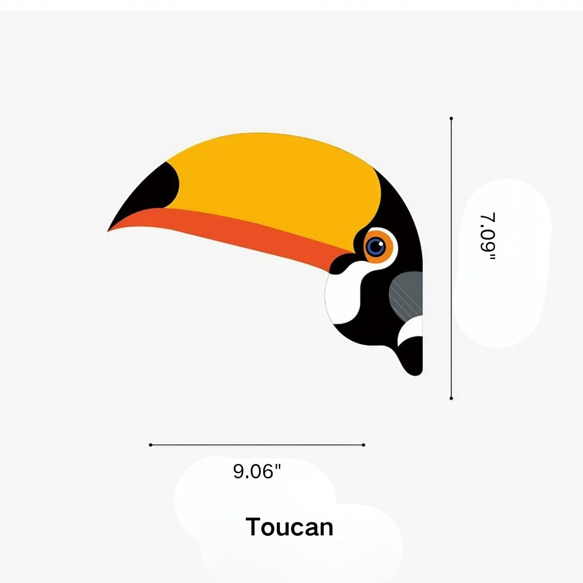 Toucan Zipper Pouch Pencil Case Bag (Ramphastos)