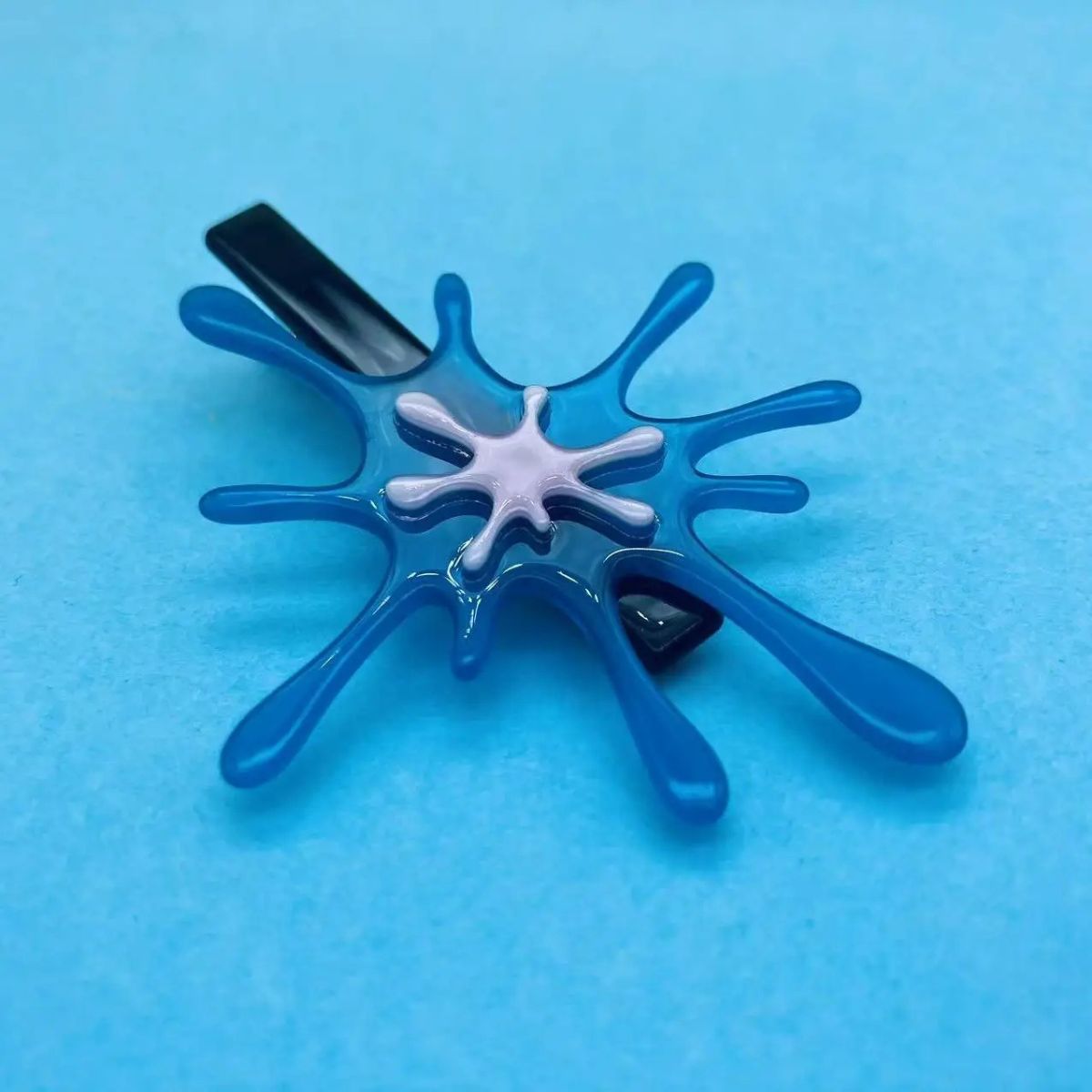 Translucent Blue Splashing Water Hair Clip