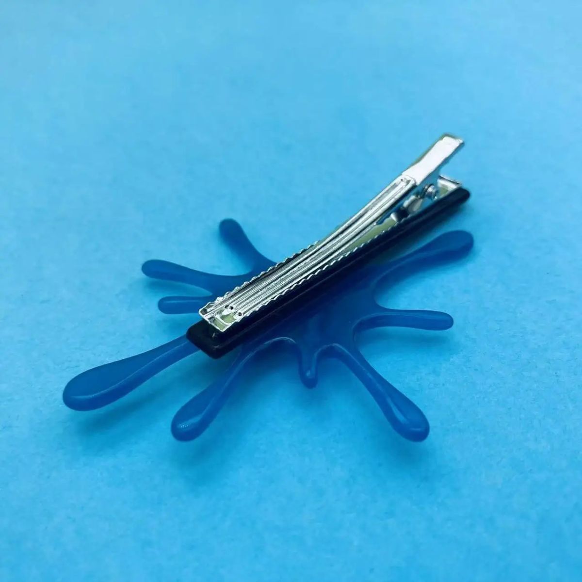 Translucent Blue Splashing Water Hair Clip