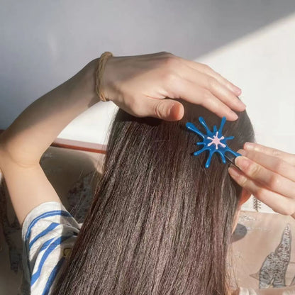 Translucent Blue Splashing Water Hair Clip