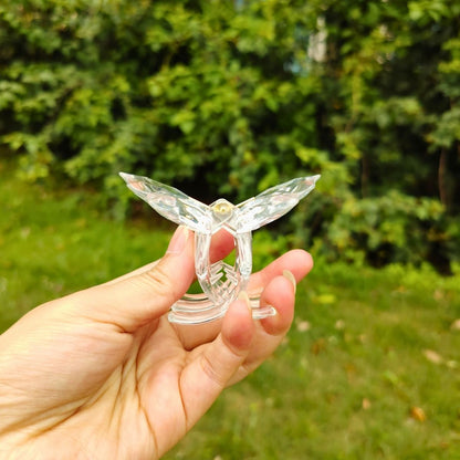 Transparent Diamond  White Mother & Baby Butterfly Hair Claw Clips Set