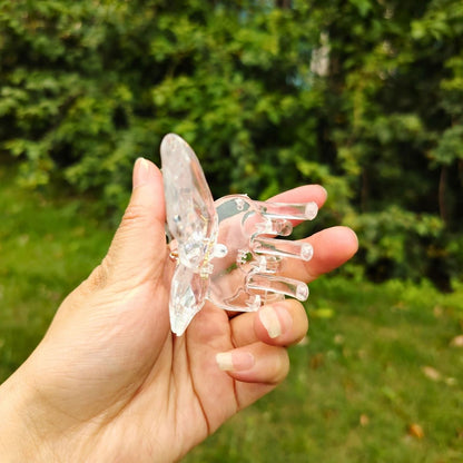 Transparent Diamond  White Mother & Baby Butterfly Hair Claw Clips Set