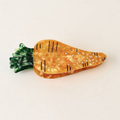Large Carrot Radish Vegetable Hair Claw 3 Styles