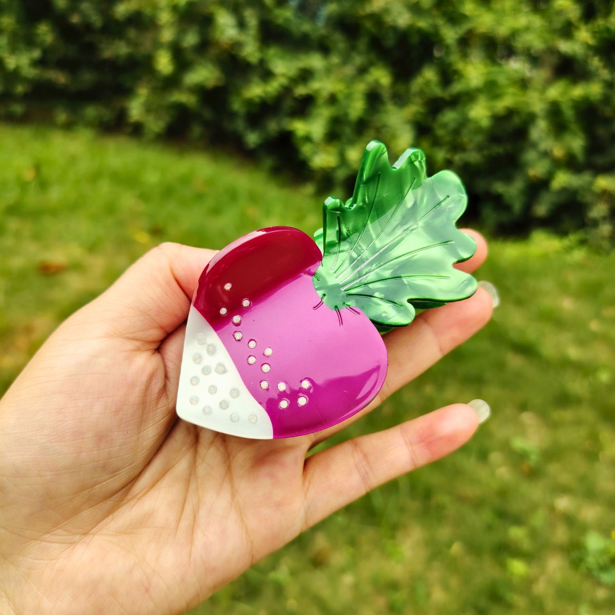 Large Carrot Radish Vegetable Hair Claw 3 Styles