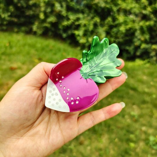 Large Carrot Radish Vegetable Hair Claw 3 Styles