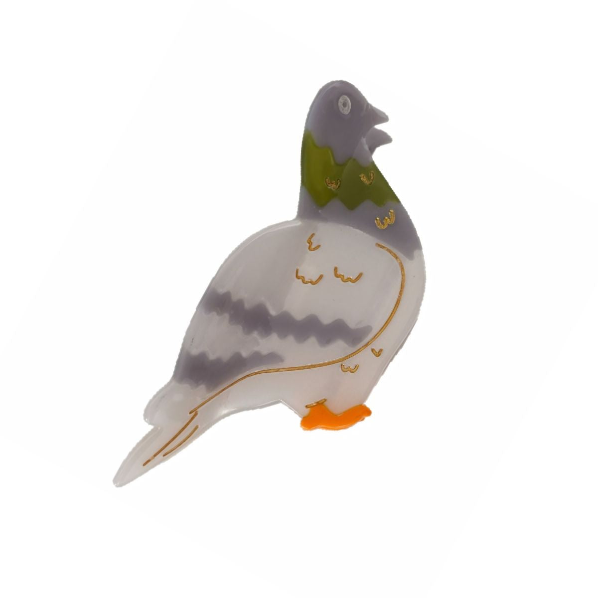 Medium White Dove Hair Claw