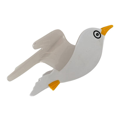 Jumbo White Seagull Hair Claw