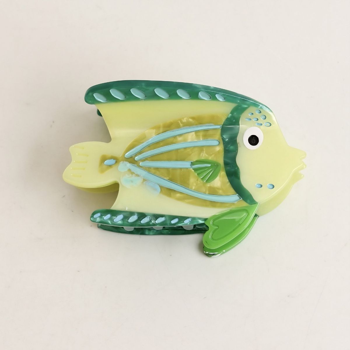Medium Yellow  Green Angelfish Hair Claw